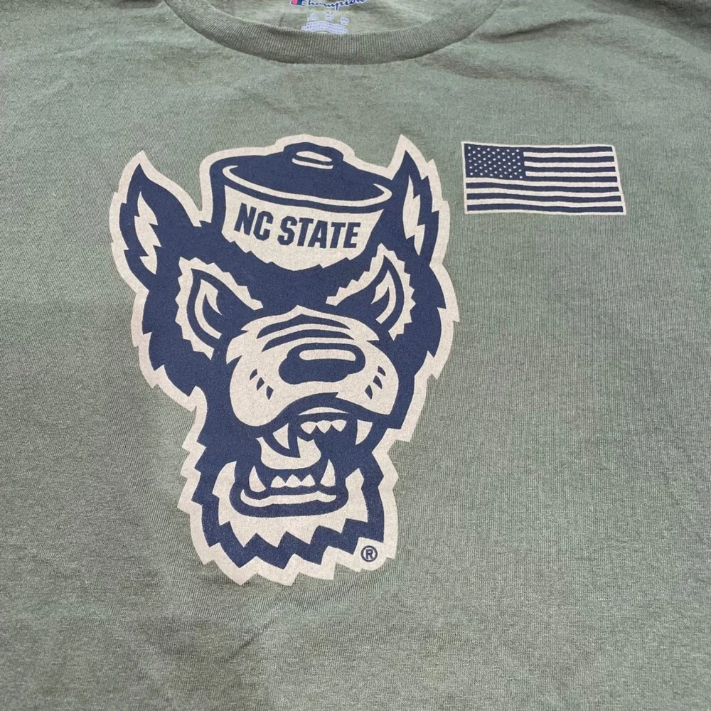 Champion NC State Wolfpack Salute To Service T-Shirt Mens XL Tuffy Mascot - Picture 3 of 6